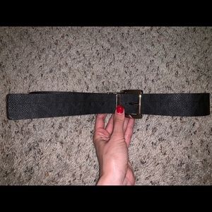 Michael Kors black monogram reversible belt